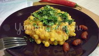 Пряная гороховая каша с шафраном