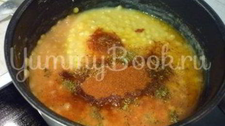 пряная гороховая каша с шафраном