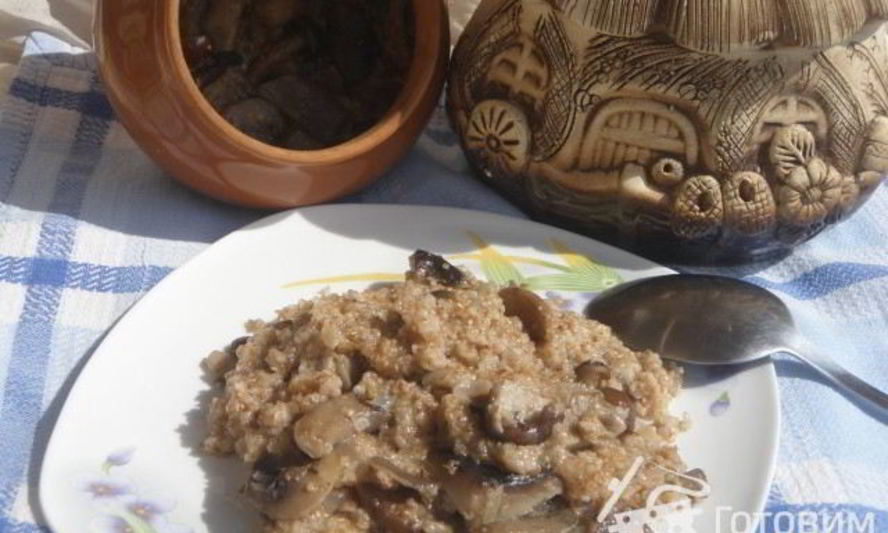 Рецепт пшеничная каша с грибами вкуснотеево
