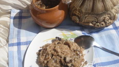 пшеничная каша с грибами вкуснотеево