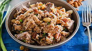 Пшеничная каша с мясом в мультиварке