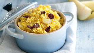 Пшенная каша с грушей и изюмом