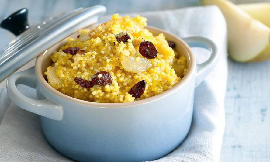 Рецепт пшенная каша с грушей и изюмом