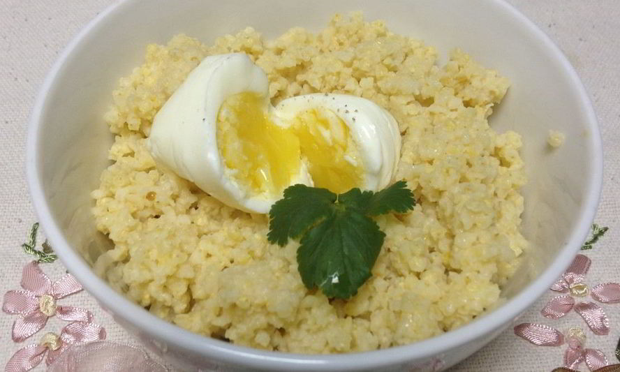 Рецепт пшенная каша с яйцом-пашот