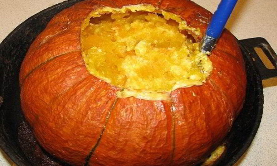 Рецепт пшенная каша в тыкве