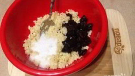 запеченная пшенная каша с черносливом