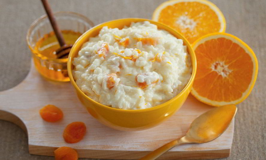 Рецепт рисовая каша с курагой и соком апельсина