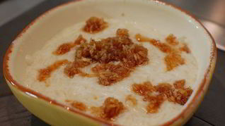 Рисовая каша с шоколадом и кокосовой карамелью