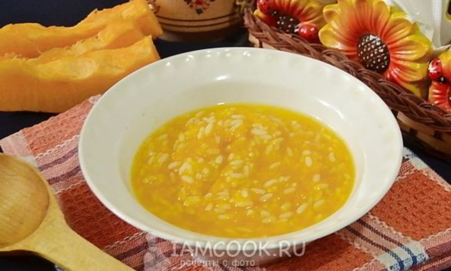 Рецепт рисовая каша с тыквой на воде