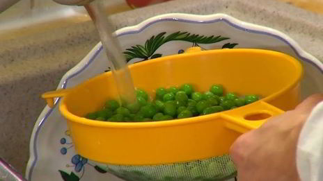 рисовая каша со сморчками и зеленым горошком