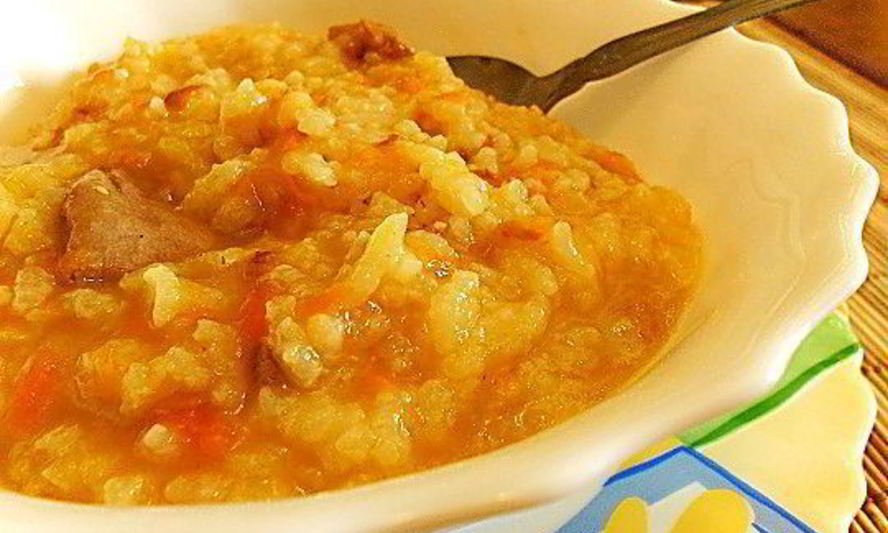 Рецепт русская полевая рисовая каша с мясом
