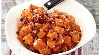 Тыквенная каша с беконом