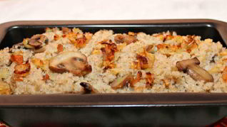 Ячневая каша с грибами