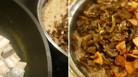 ячневая каша с грибами