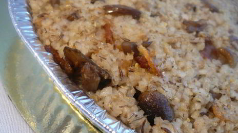 ячневая каша с грибами