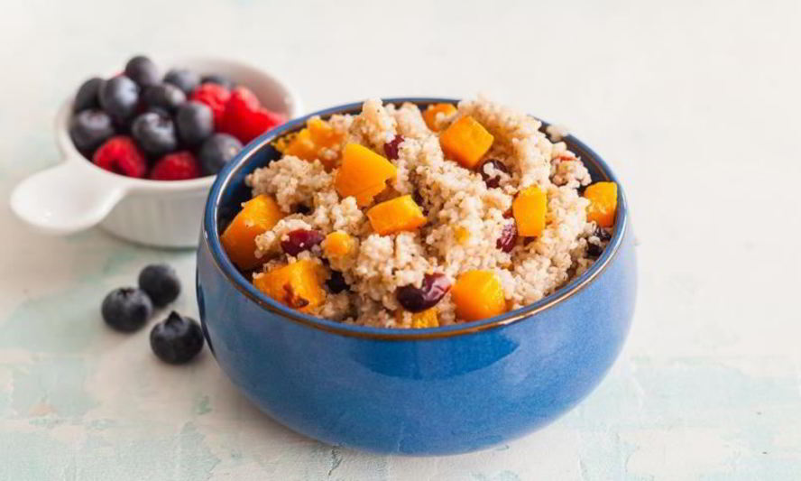 Рецепт ячневая каша с печеной тыквой и клюквой