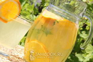 Апельсиновый напиток с мятой