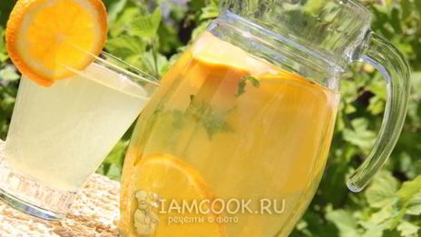 апельсиновый напиток с мятой