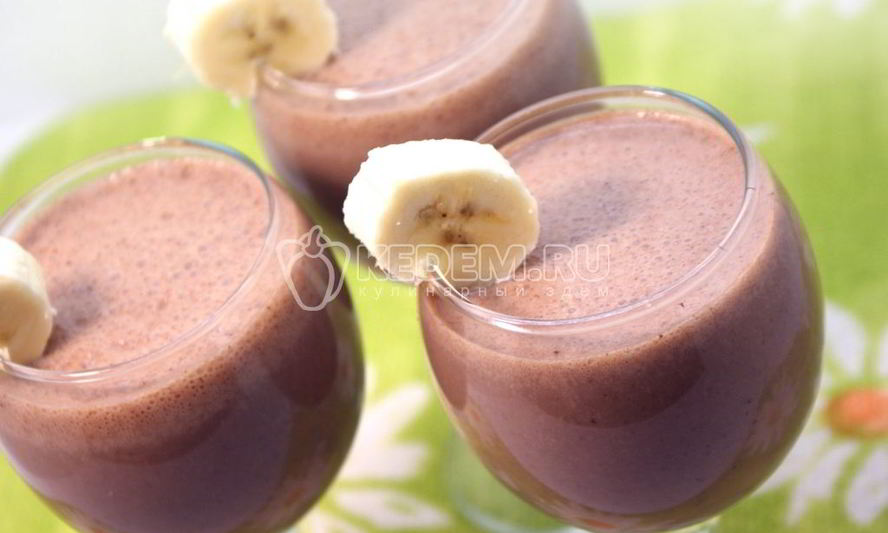 Рецепт бананово-шоколадный коктейль