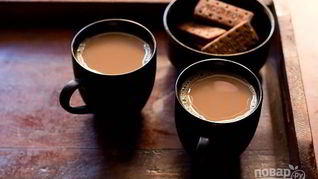 Чай с молоком и имбирем