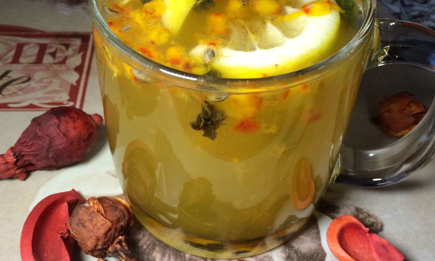 Рецепт чай с облепихой и имбирем