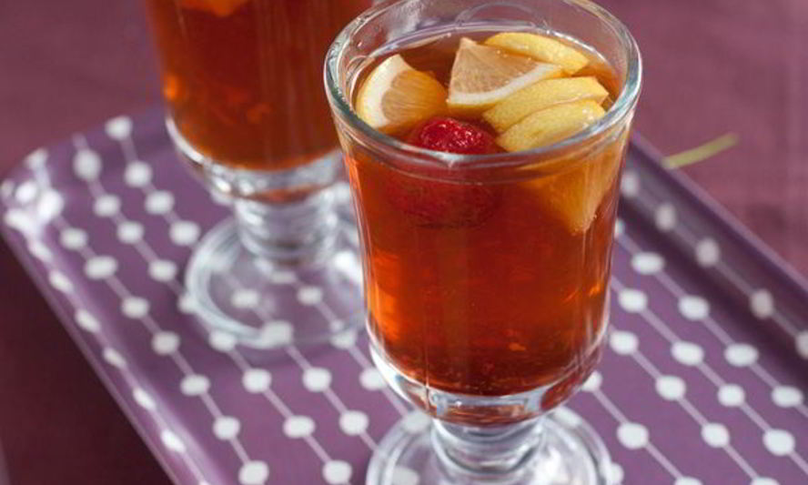 Рецепт имбирный чай с клубникой