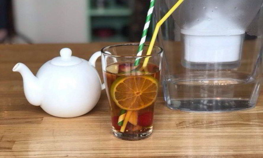 Рецепт холодный чай с малиной и лимоном