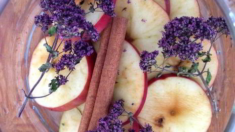 яблочный чай с душицей и корицей