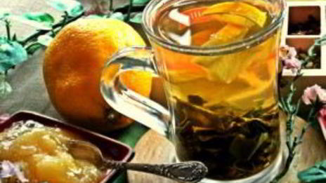 зеленый чай с медом и лимоном