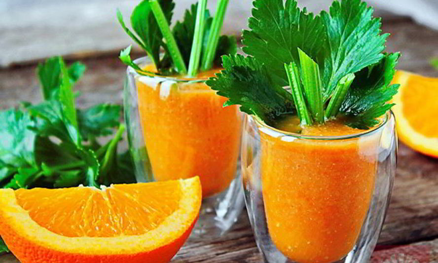 Рецепт детокс-коктейль с сельдереем и апельсином