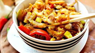 Фунчоза с морским коктейлем