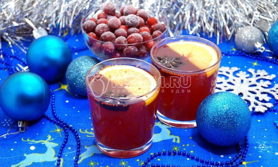 Рецепт клюквенный безалкогольный глинтвейн