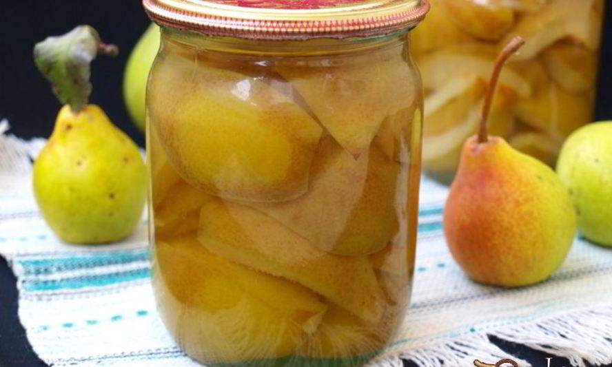 Рецепт груши консервированные в ванильном сиропе