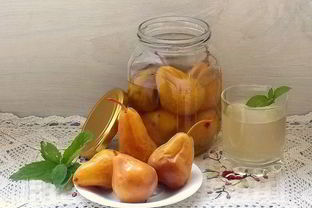 Груши в мятном сиропе