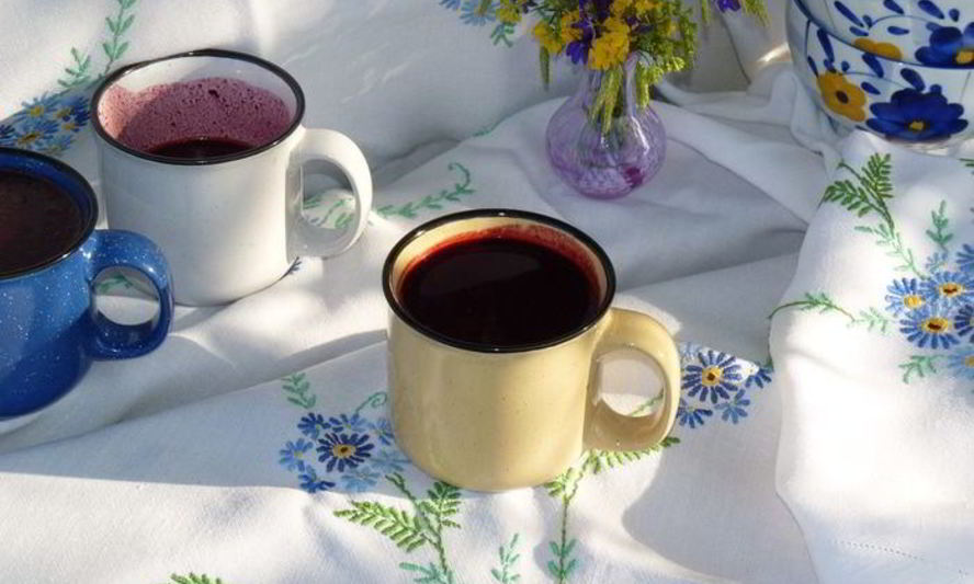 Рецепт бархатный чернично-сливочный кисель