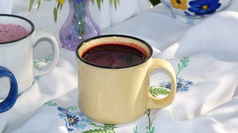 бархатный чернично-сливочный кисель