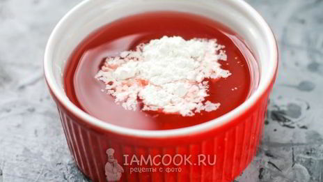 кисель из крахмала и компота