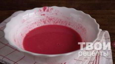 клюквенный кисель с мороженым