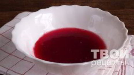 клюквенный кисель с мороженым