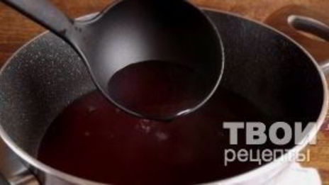 клюквенный кисель с мороженым