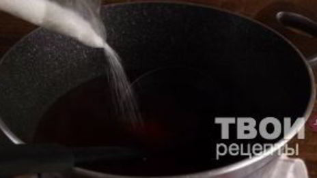 клюквенный кисель с мороженым