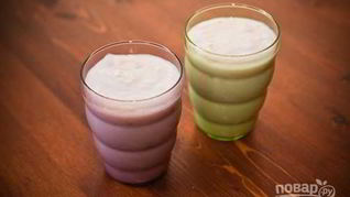 Молочный кисель с малиной