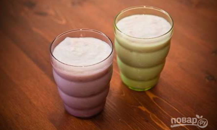 Рецепт молочный кисель с малиной