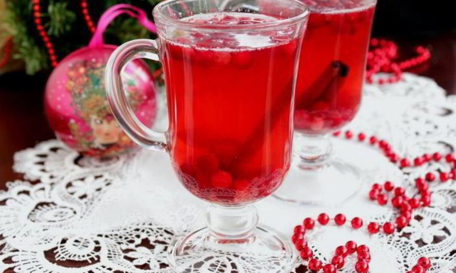 Рецепт клюквенный согревающий напиток