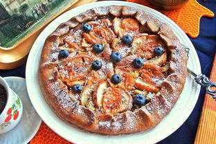 Галета по-летнему на кофейном тесте