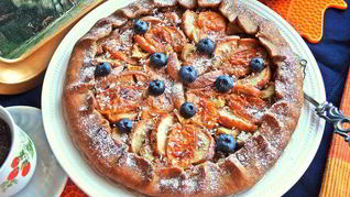 Галета по-летнему на кофейном тесте