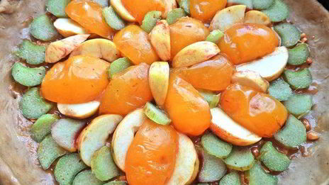 галета по-летнему на кофейном тесте