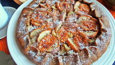 галета по-летнему на кофейном тесте