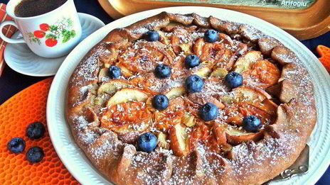 галета по-летнему на кофейном тесте