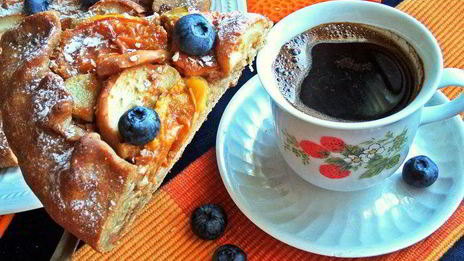 галета по-летнему на кофейном тесте